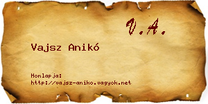 Vajsz Anikó névjegykártya